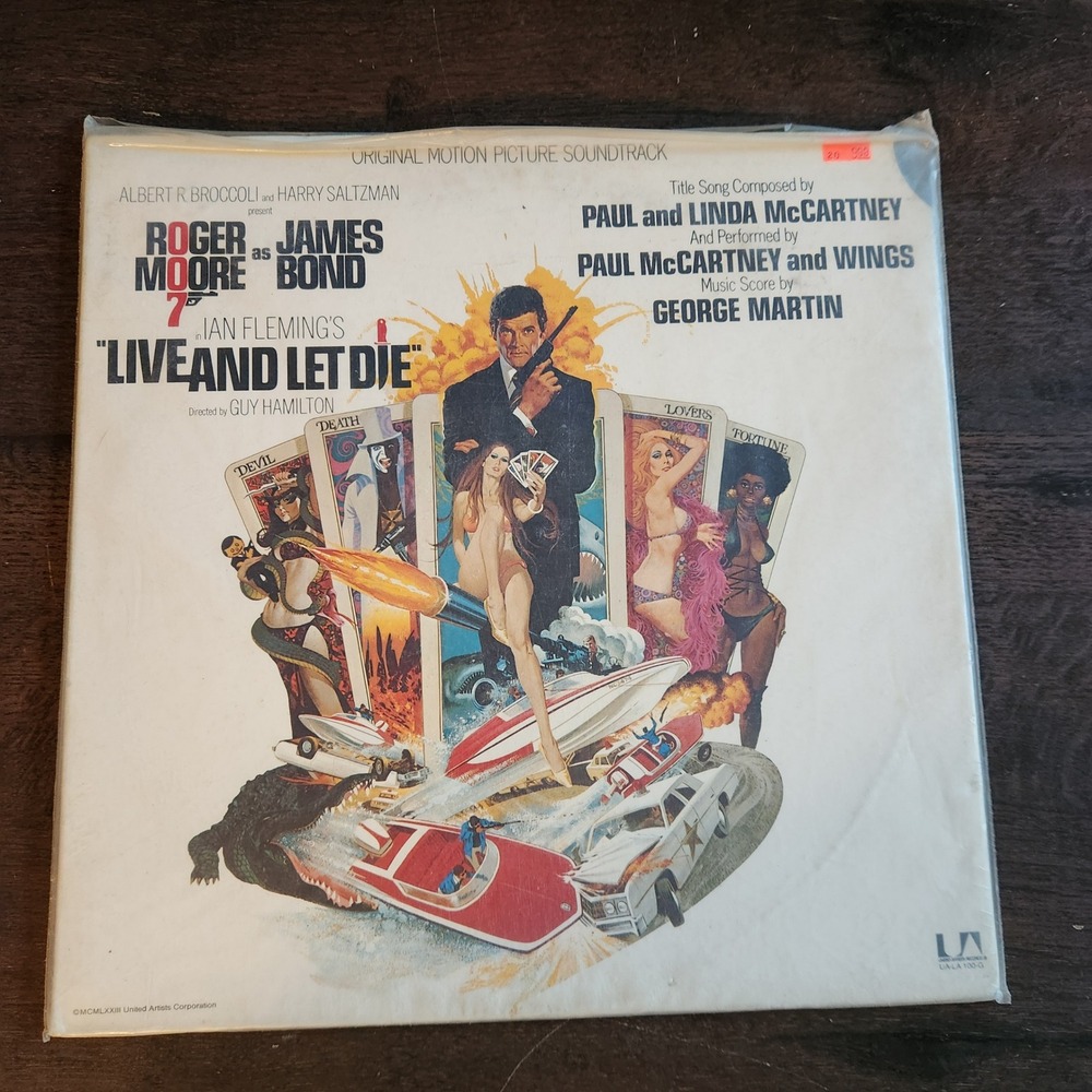 Live And Let Die Original Motion Picture Soundtrack‎ Vinyl Record Roger Moore